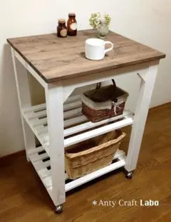 調節可能キッチンカウンター 幅120cm ホワイトオーク [7085] - メルカリ