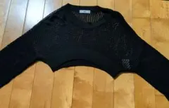 WEGO ブラック ニット長袖セーター