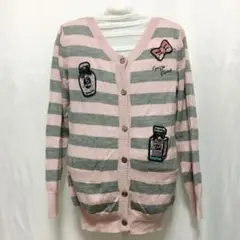 未使用 メゾピアノ 薄手 ピンクカーディガン 梅雨の肌寒さ、日焼け予防にも