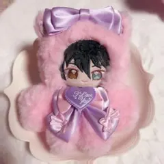 ♡̴ にじぱぺ いつぬい おすわりぬい服 ピンク×ブルー - メルカリ