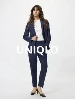 【UNIQLO】スマートアンクルパンツ　Navy Lサイズ