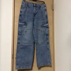 H&M ダブルニー　カーゴパンツ　デニム　ワイドデニム　サイズのサムネイル