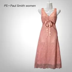 PS Paul Smith レースワンピース 桜色 ピンク 腰リボン インナーのサムネイル