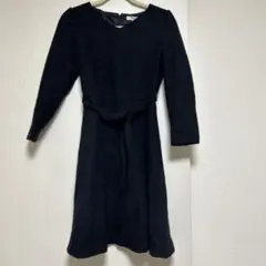 ナチュラルビューティーベーシック　ラメ入りツイードワンピース