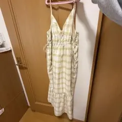 GU チェック柄 キャミワンピース 春夏用