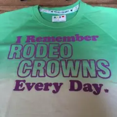 ロデオクラウンズ★スウェット半袖トレーナー超美品★バクプリ有り♡L♡rodeo