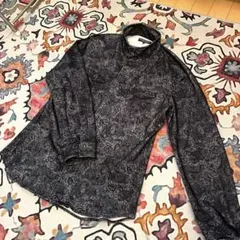 【美品】HIDEAWAYS NICOLE ペイズリー スタンドカラーシャツ L