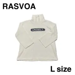 RASVOA ハイネック 長袖ニット レディース ホワイト Lサイズ