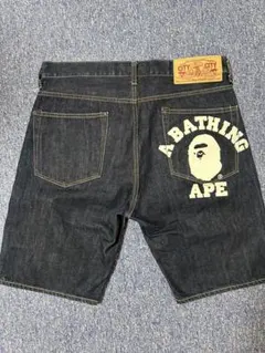 入手困難】 A BATHING APE デニムショートパンツ スター M - メルカリ
