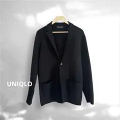 UNIQLO ユニクロ　ウールブレンド　ニットジャケットL
