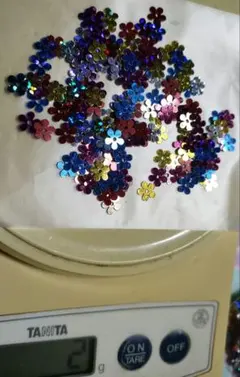 ハンドメイド　資材　スパンコール　花　小花　カラフル　キラキラ