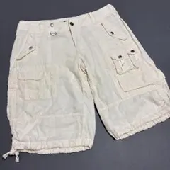 RALPH LAUREN リネン シルク ハーフパンツ ミリタリー リペア加工のサムネイル