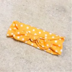 【送料無料】ヘアバンド リボン ドット イエロー キッズ ベビー 子供 女の子