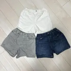 UNIQLO 160センチ　 まとめ　セット　ガールズ　ショートパンツ　デニム