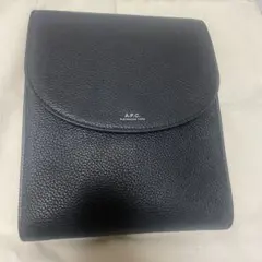 【早い者勝ち】A.P.C.demi lune ブラックレザーショルダーバ ッグ