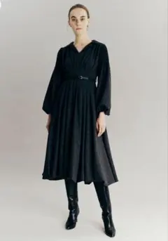 シビラ×デミキッテ□ロングドレス ワンピース 濃紺 Sybilla M - メルカリ
