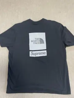 THE NORTH FACE/Supreme コラボTシャツ XL ブラック Supreme x The North Face Metallic Logo Tee Black