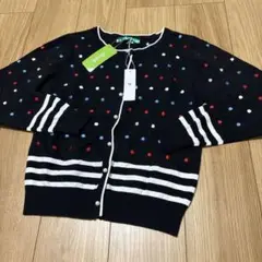 最終値下げ　新品　タグ付き　ディノス　カーディガン　パール　ドット