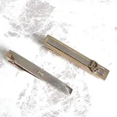 セリーヌ＆クリスチャン　ディオール☆ネクタイピン　シルバー　ゴールド　ロゴ刻印