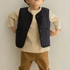 アーバンリサーチドアーズ　リバーシブルキルトベスト ネイビー　120cm