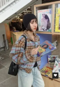 TEEN BOOP シャギーブルゾン ブルー