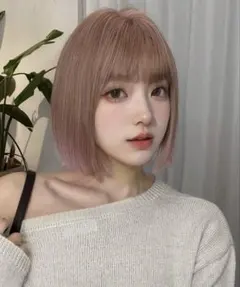 未使用 SHEIN ウィッグ ショート ピンク 前髪あり