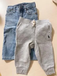 2点セット 12Mラルフローレンデニムパンツ スウェットパンツ