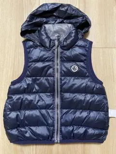 【PETIT BATEAU プチバトー】　リバーシブルダウンベスト 12m