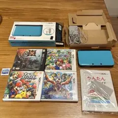 Nintendo 3DS LL 水色 本体&ゲーム5本&32GBSDカード