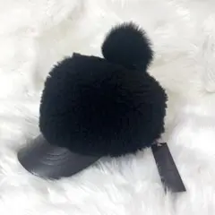 Karl Donoghue カール ドノヒュー ブラック ファーキャップ レザー
