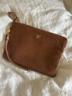 ブラウンレザーポーチ