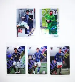 【未開封】ツインウエハ　サッカー日本代表ver「レア 田中碧、鈴木彩艶」含む5枚