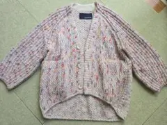 匿名配送。多色ニットボタン付きカーディガン