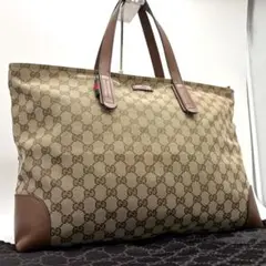 美品 ✨ A4収納可 GUCCI トートバッグ シェリーライン GG キャンバス