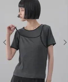 【美品】LOWRYS FARM チャコールグレーハイショク２Ｐプルオーバーのサムネイル