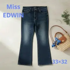 EDWIN Miss ハイウエストフレアデニムパンツ/美脚脚長効果抜群