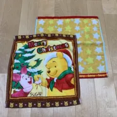 【最終価格】ハンドタオル2枚　プーさん クリスマス Sassy【まとめ割あり】