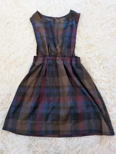 ノースリーブワンピース 130サイズ ブラウン系チェック