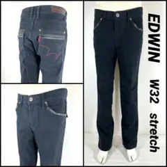 EDWIN エドウィン エッジフラップ ストレート 強ストレッチW32 86cm