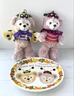 ダッフィー&シェリーメイ 2012ハロウィン限定 ペアぬいぐるみ+プレート