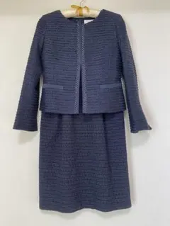 卒入学式ネイビー ツイードジャケット＆ワンピース