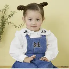 新品　プティマイン ディズニー刺しゅうブラウス100