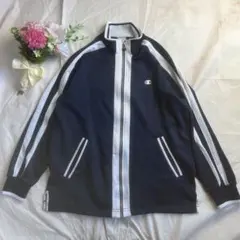 【希少】チャンピオン トラックジャケット ジャージ ネイビー 白 M 00s