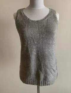 Calvin Klein カルバンクライン　ニットベスト　スパンコール　裏地付き