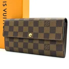 【極美品】ルイヴィトン ダミエ ポルトフォイユ サラ 長財布 N61734