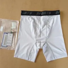 スポーツ用 インナータイツ スパッツ ホワイト Mサイズ