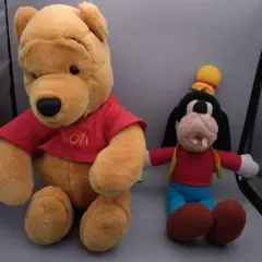 【レトロ】 くまのプーさん グーフィー ディズニー Disney ぬいぐるみ