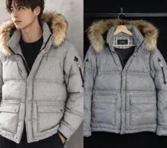 極美品　バーバリーブラックレーベル　5ＷＡＹ　ダウンジャケット　Ｍ