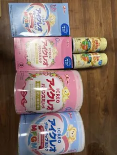 アイクレオ バランスミルク1缶　グローアップミルク1缶　らくらくミルク2本　他