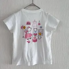 ファミリア お話し Tシャツ 絵本風 プリント 半袖 90 綿100％ キッズ